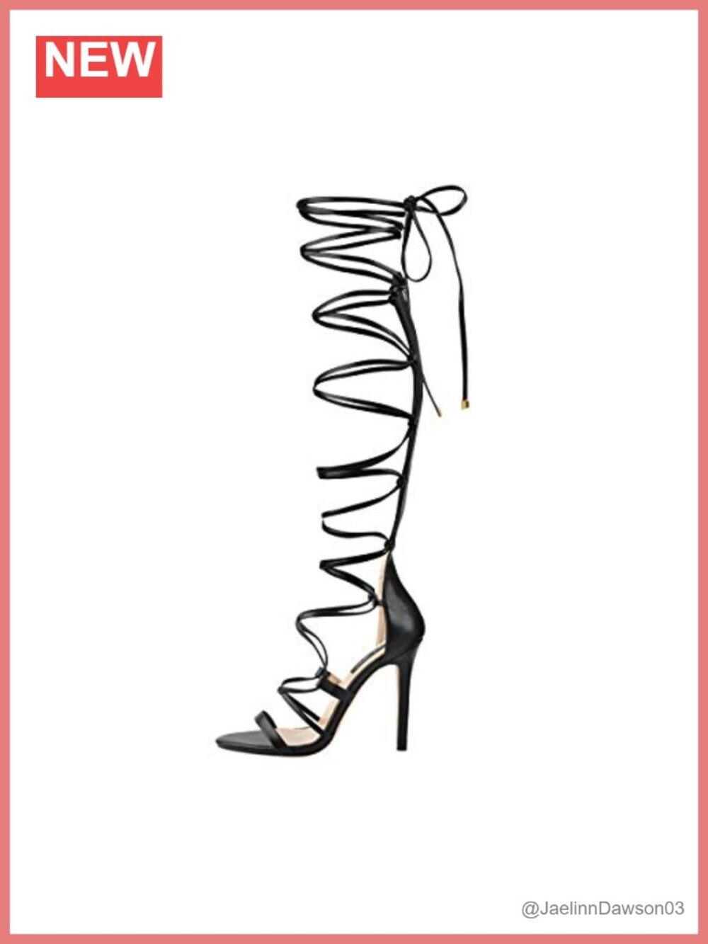 Gladiator Knee High Sandals Open Toe Lace Up Strappy Stiletto Heels